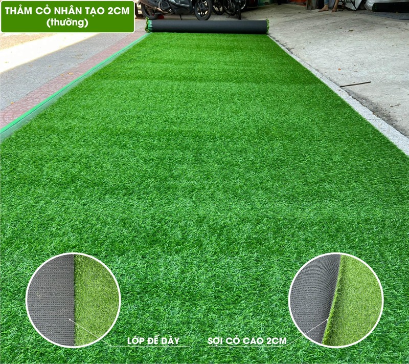Thảm Cỏ Nhân Tạo 2Cm Mỏng