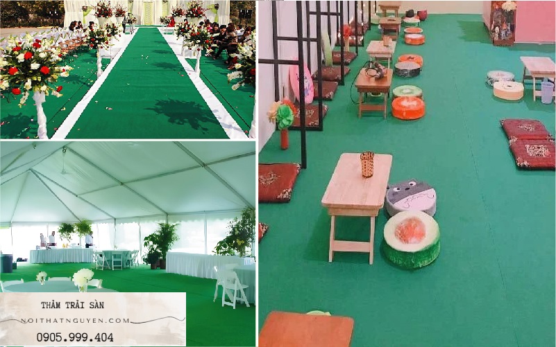 Việc tổ chức các sự kiện như khai trương, lễ khánh thành, lễ động thổ, lễ hội, lễ bàn giao….. đều sử dụng thảm nỉ làm tăng sự trang trọng cho sự kiện