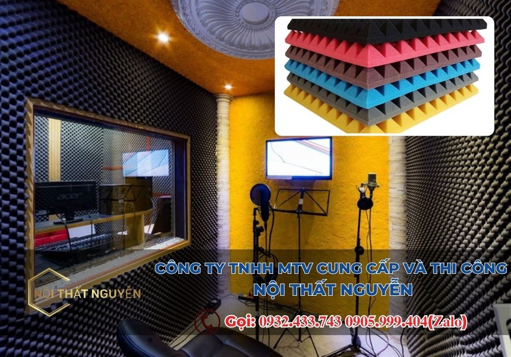 Mút tiêu âm karaoke là loại vật liệu tiêu âm chuyên dụng, được làm từ chất liệu polyurethane hoặc melamine, với bề mặt thiết kế dạng trứng, sóng hoặc phẳng.