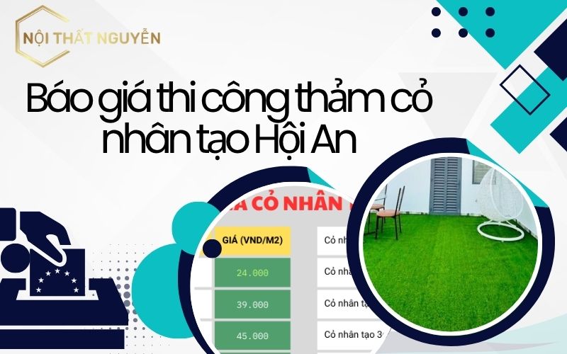 Báo giá thi công thảm cỏ nhân tạo Hội An