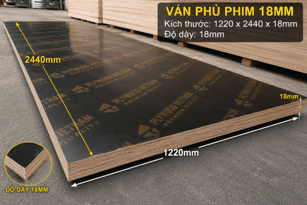 Ván phủ phim 18mm